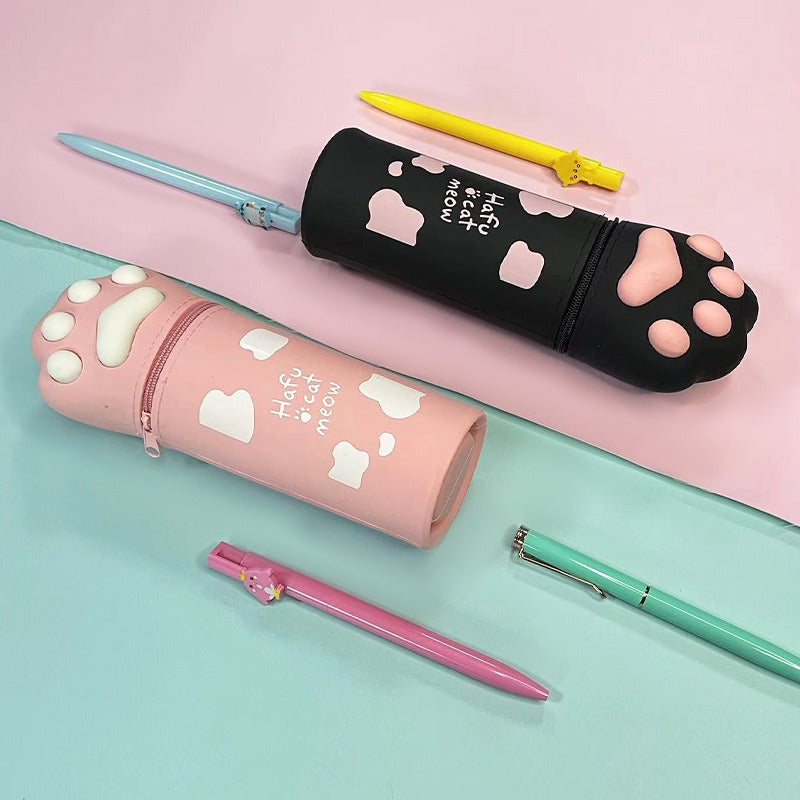 Wholesale Cartoon Cute Cat Claw Silicone Pen Case Retractable Pen Holder